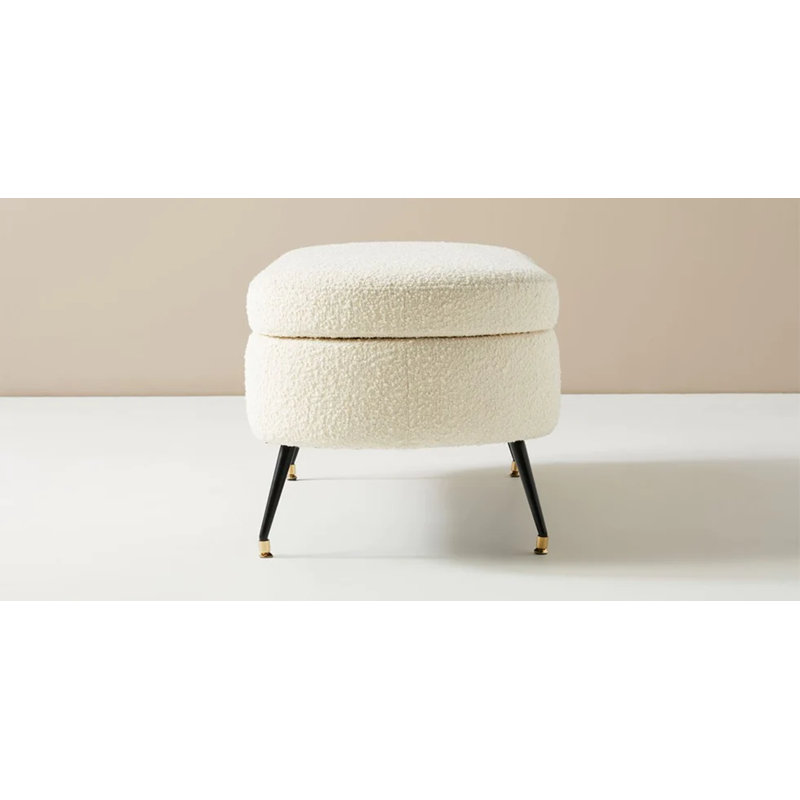 Faux Fur Upholstered Storage Bench