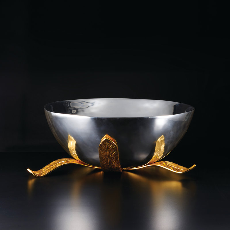 Bol décoratif en métal « Posh and luxe » en argent/or