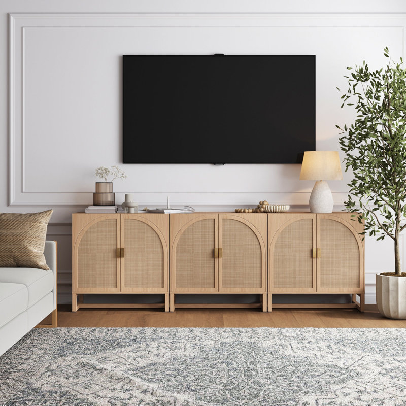 Wood Storage Cabinet Or TV Stand, Raw Oak
