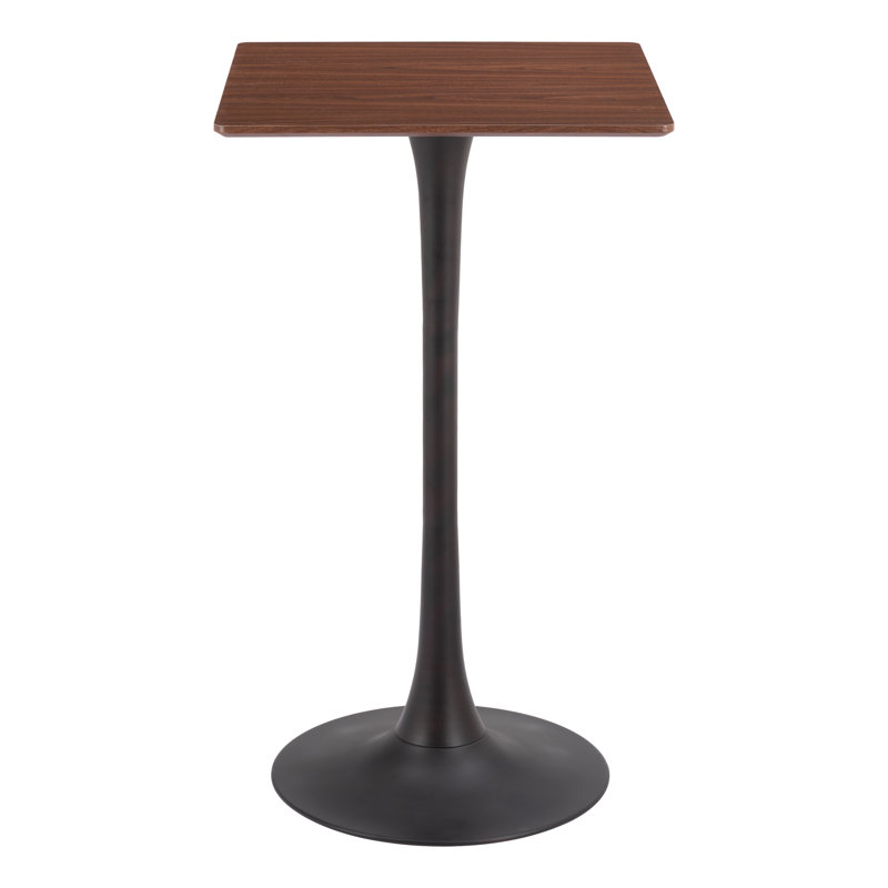 Valleta Metal Base Dining Table, Black, Brown