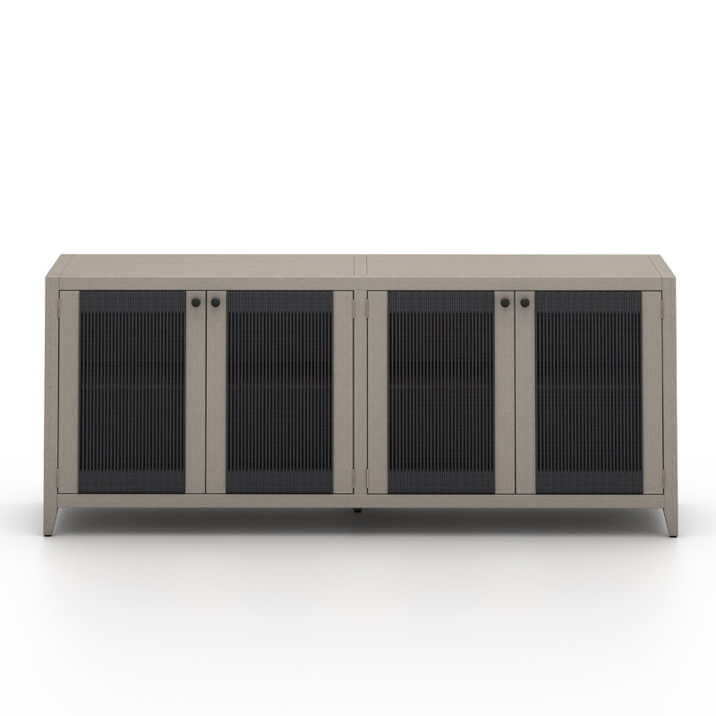 Sherwood 74'' W Solid Wood Sideboard, Weathered Gray