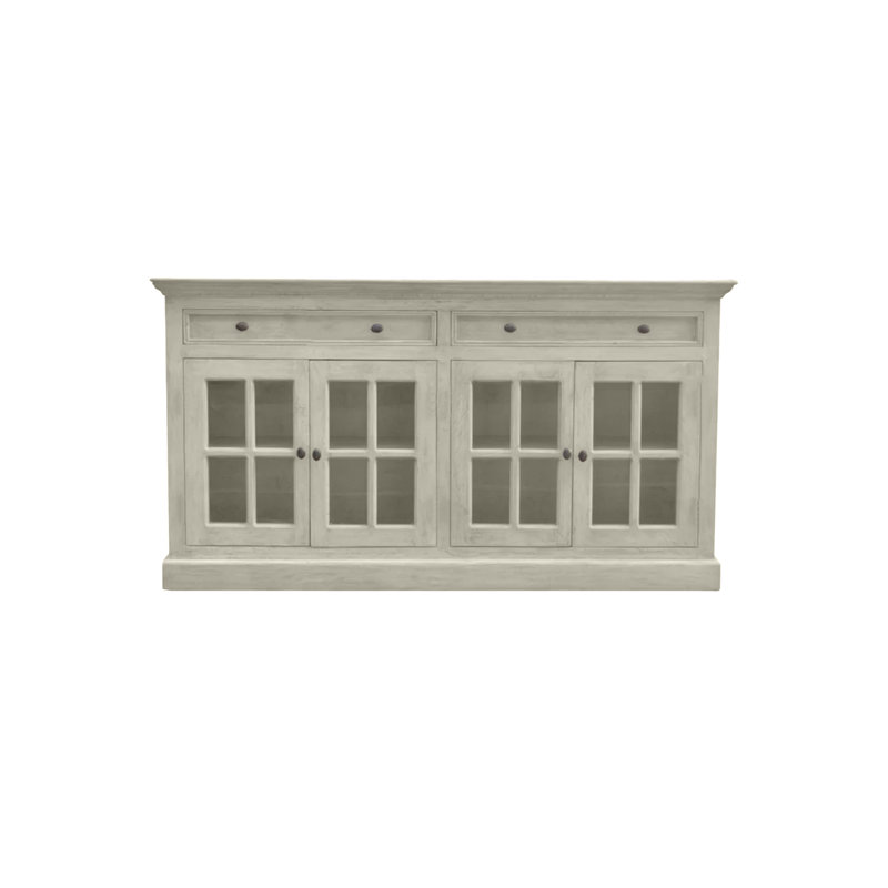 Traditional 70" Sideboard buffet with drawers, Soft White