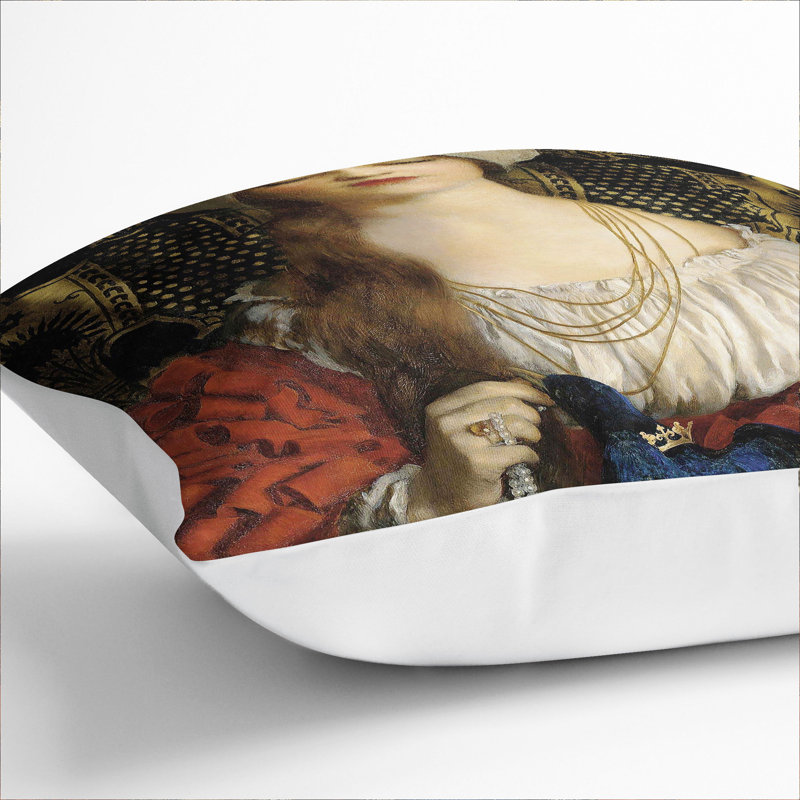 The Blue Bird Scatter Cushion, 40cm H x 40cm W x 15cm D, White