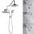 FORNO ACQUA AcquaFALL Mini 8 Inch Shower Head, Polished Stainless Steel Finish, Overhead Rainfall Shower, Handheld Shower Head, Body Jets, 1.8 GPM Flow Rate-116472607