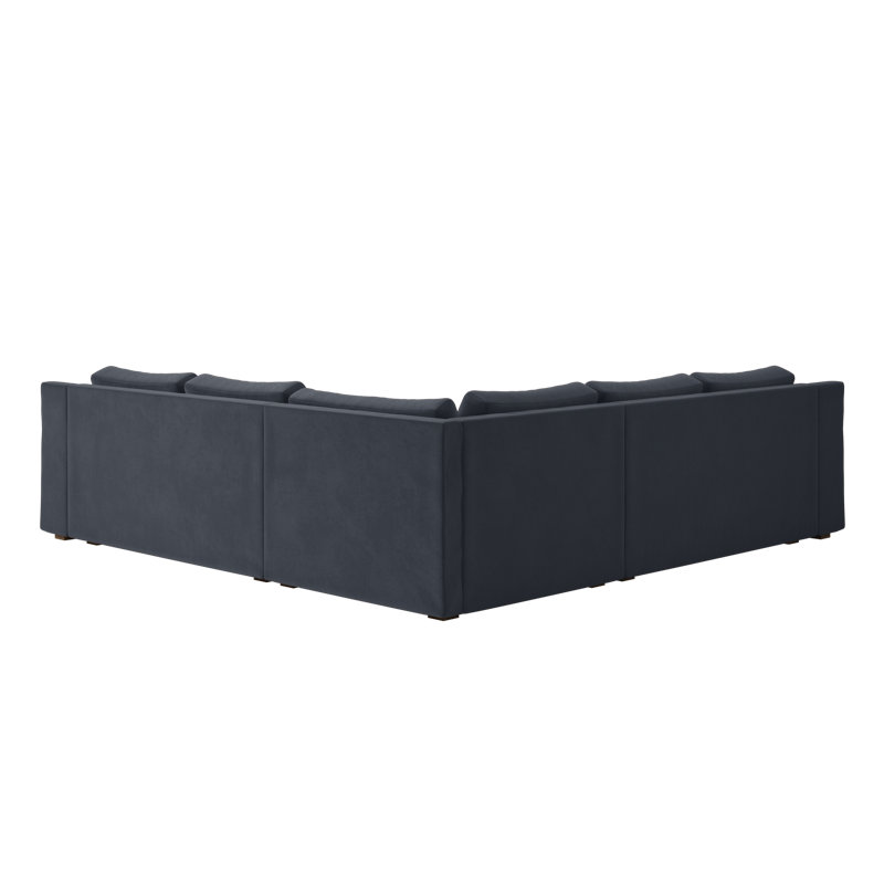 Elevate 99" Corner Sectional, Ash Recycled Velvet