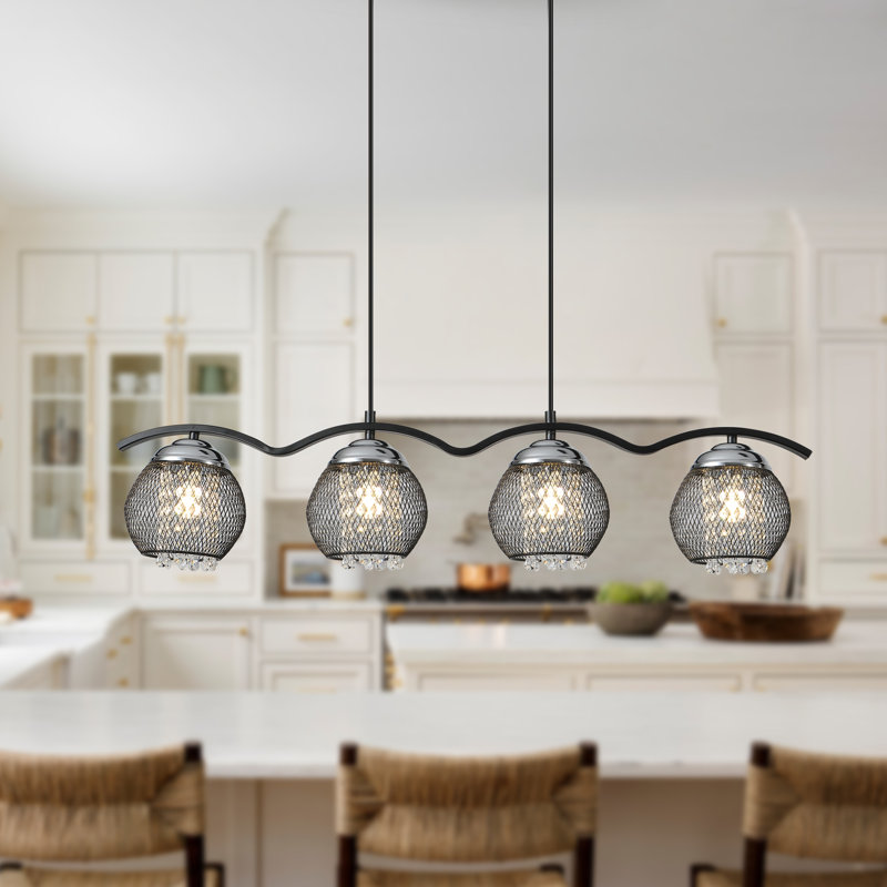 4 - Light Black Kitchen Island Pendant