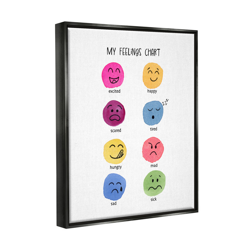 «Ba-882-Floater Children», impression sur toile, Cadre flottant noir de jais, H 21 po x l 17 po x P 1,7 po
