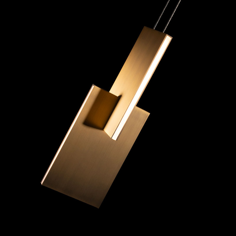 Amari 1 - Light LED Unique/Statement Pendant, Aged Brass