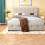 Modern Upholstered Beds With Storage Drawers, Linen Fabric Queen