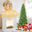 Arbre de Noël de 9 pi avec un design mince, 2152 branches Pe +, structure articulée à installation rapide et support en métal pour les petits espaces de vie Espaces de bureau très serrés