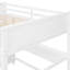 Lit mezzanine en bois massif avec bureau - idéal pour les petites chambres, blanc sécuritaire et facile à monter-45859936