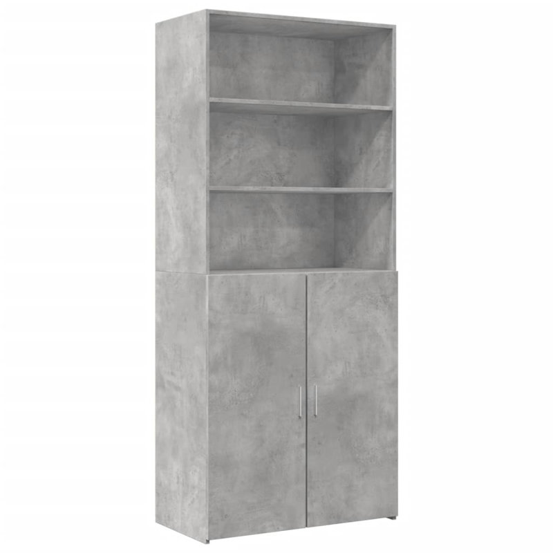 Avalin 225 cm H x 80 cm W Standard Bookcase, Concrete Grey