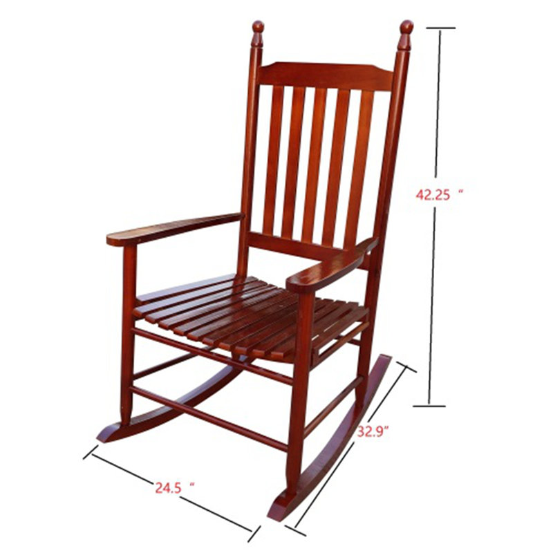 Chaise berçante en bois, Brun