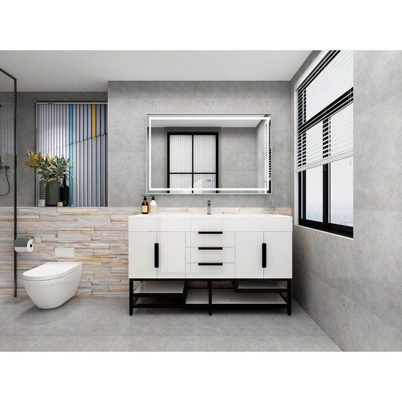 Jessica 60'' Free Standing Single Bathroom Vanity, White