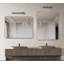 Miroir de salle de bain rectangulaire en métal argenté 24 po x 36 po, verre de haute qualité antirouille et incassable-1112340918-1112340912