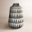 Vase de table en céramique blanche / grise Nella-1778196856