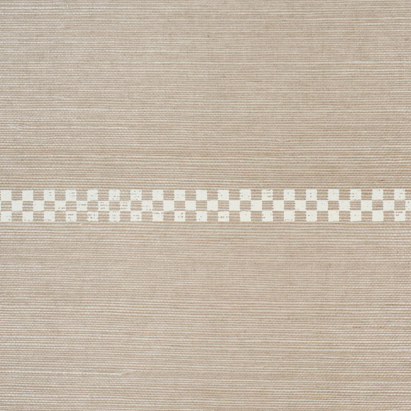 Checkered Stripe Grass Cloth Wallpaper Roll