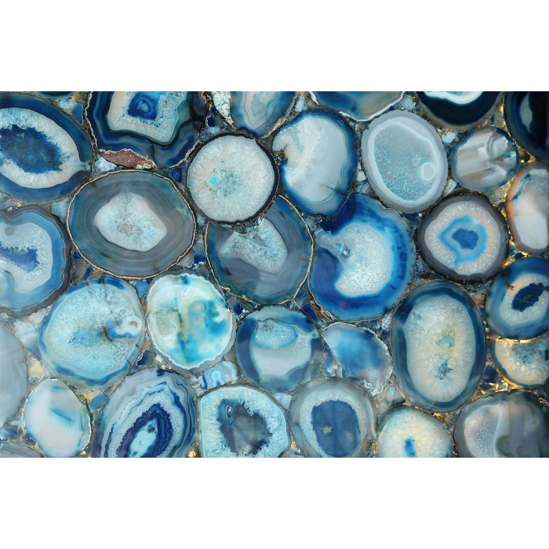 " Blue Geode Bunch " by Marmont Hill, 20" H x 30" W, Canvas