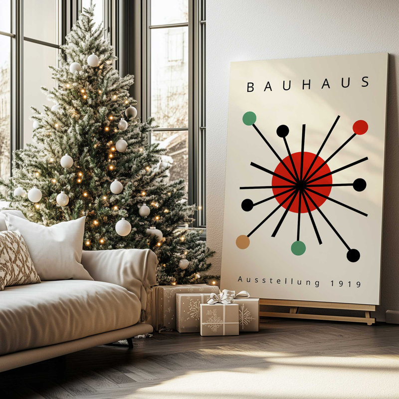 «Bold Bauhaus Burst», reproduction sur toile, H 12 po x l 8 po x P 1,25 po, Toile tendue