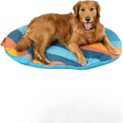 Travel Dog Bed (42" X 30")- Foldable & Packable For Travel,Sunset Surf