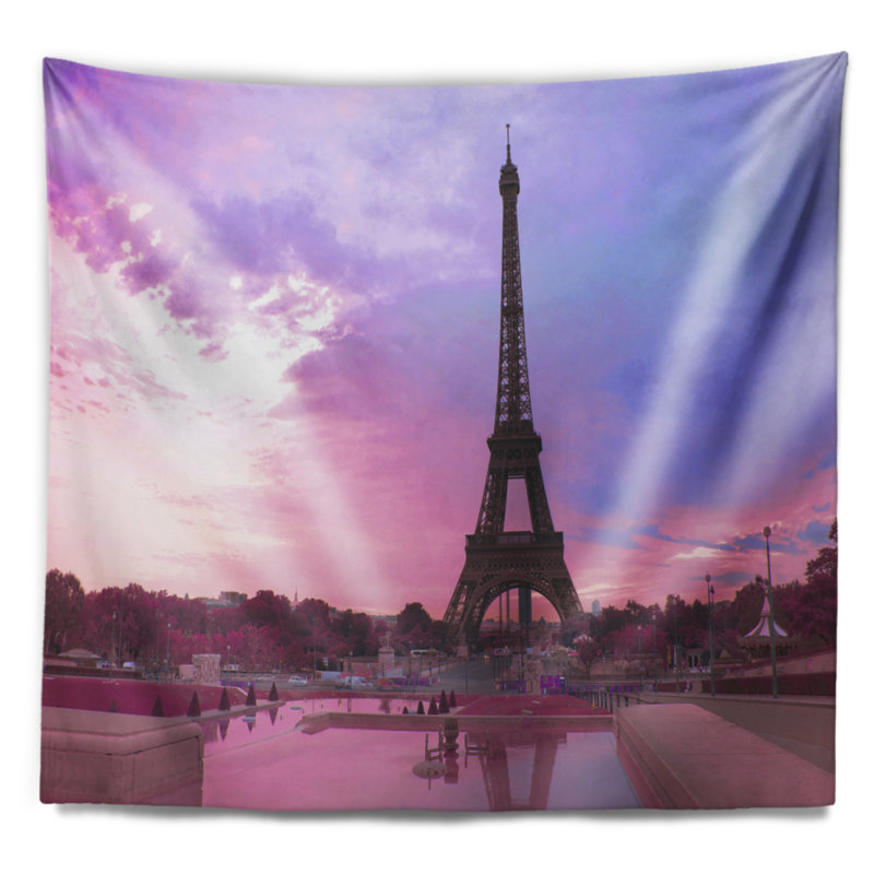 Tapisserie Schafer Landscape Paris Eiffel Tower, H 32 po x l 39 po