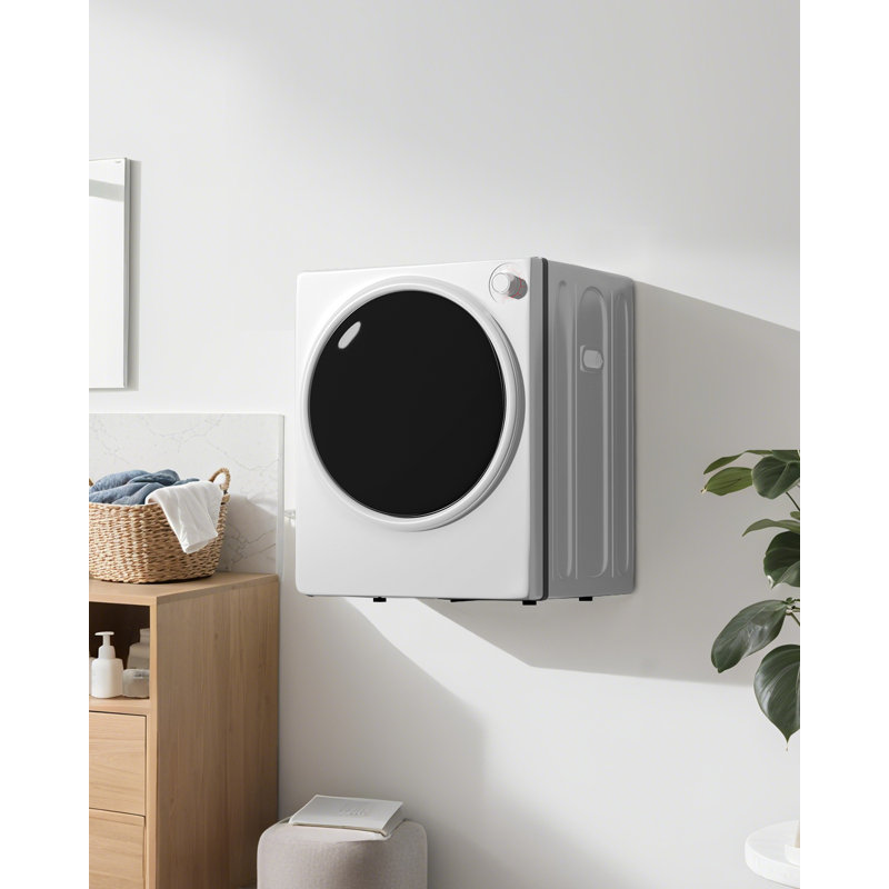 2,6 pieds cubes Sécheuse compacte Ft, sécheuse portative avec cuve en acier inoxydable, sécheuse électrique à chargement frontal avec 4 modes de séchage automatique, idéale pour la maison, appartement, véhicule récréatif, blanc
