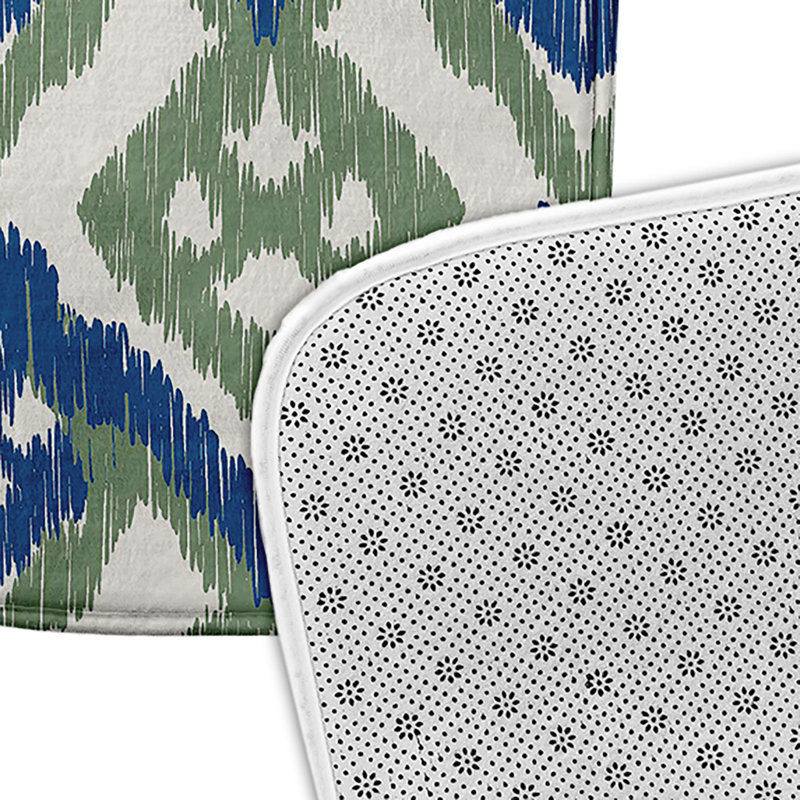 Tapis de bain Hipster, L 17 po x L 24 po, Bleu / vert