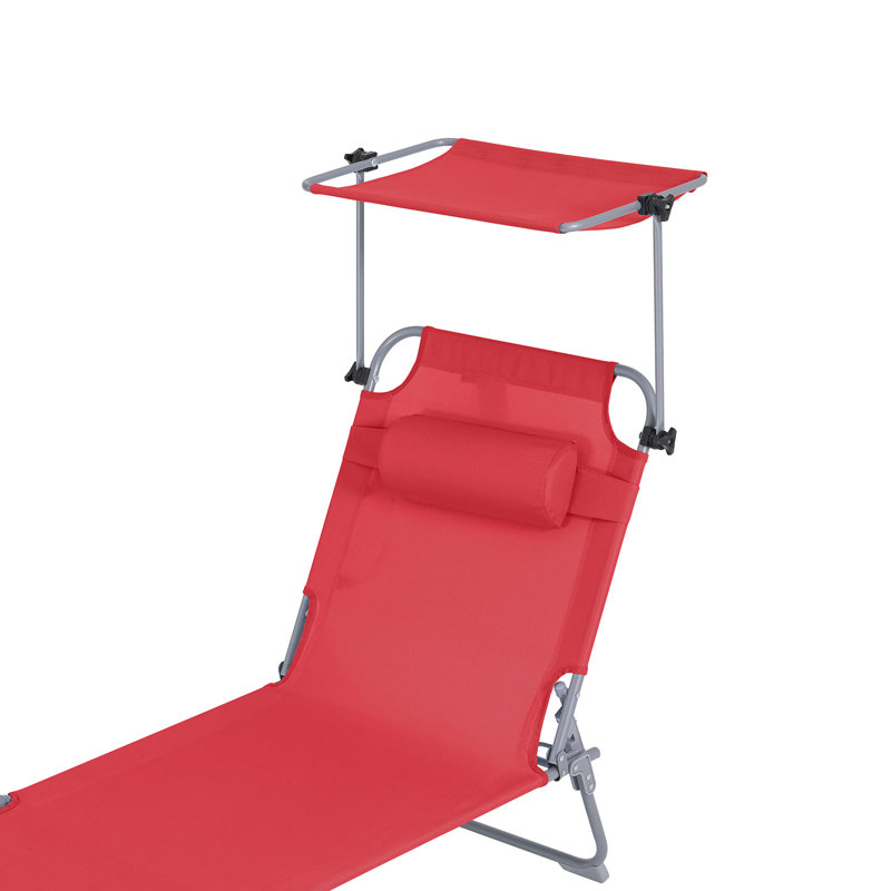 Adeeva 195cm Long Single Chaise, Red