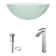 Giovanni Giovanni 6" H Round Glass Vessel Bathroom Sink with 12" H Faucet
