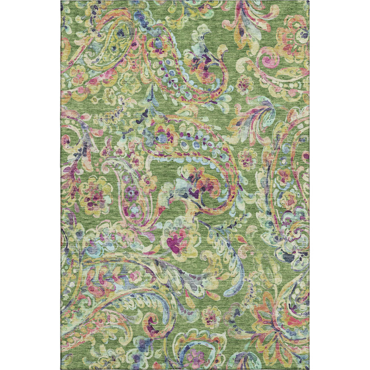 Premium Machine Washable Prisco Fern Rug
