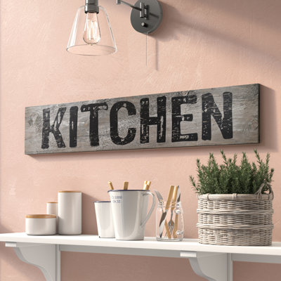 « cuisine », art textuel sur bois