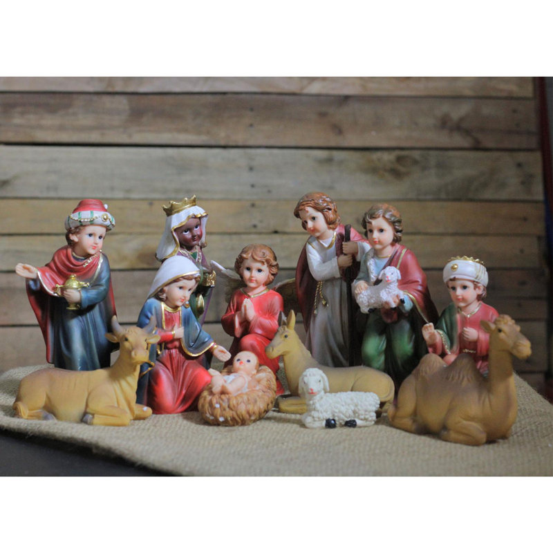 Ensemble de 12 crèches de Noël pour enfants 12 po