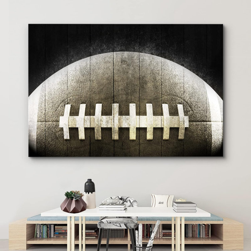 «Sport», rétro, images de football rétro, décoration de chambre d'enfant, impression sur toile, H 16 po x l 24 po