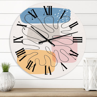 Minimal élémentaire organique et géométrique compostions XXxxxxxxx - horloge murale moderne