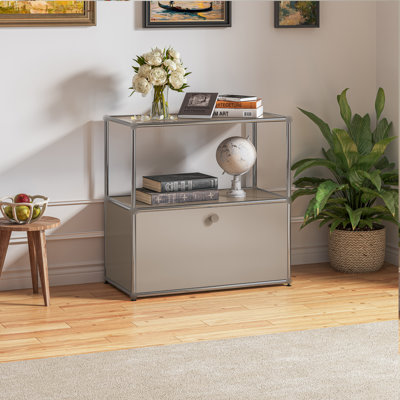 Rangement avec table de chevet et classeur