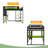 Full Size Wood Loft Bed With Desk, Shelves, Power Outlet & USB/Type-C Ports, , And RGB Light-1009468702