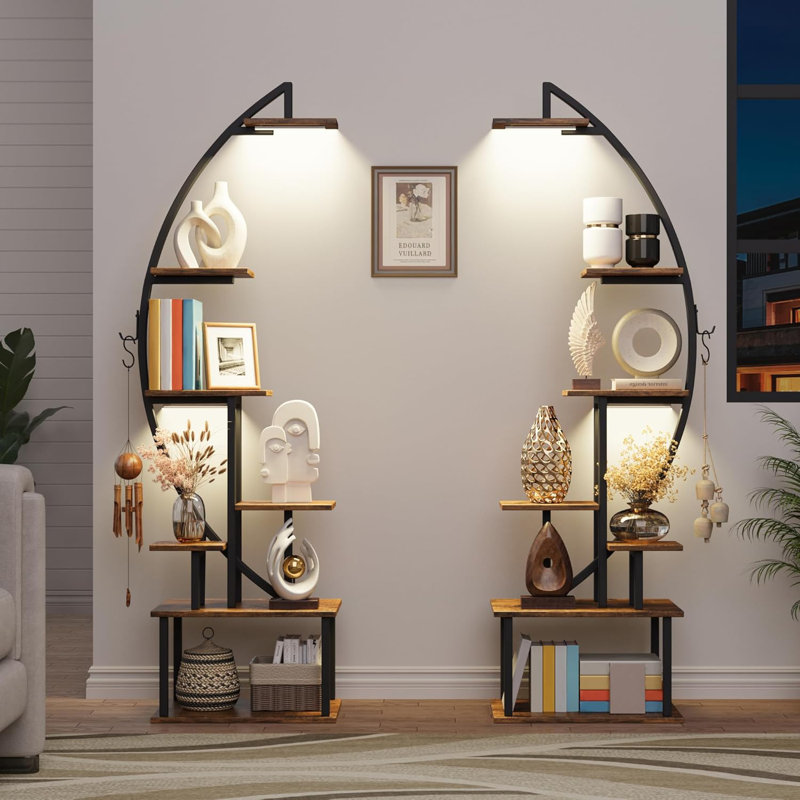 Double Layered Trapezoidal Bookshelf