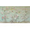 Papier peint mural rétro avec motif floral, sauge, fond vert, oiseaux sur branches