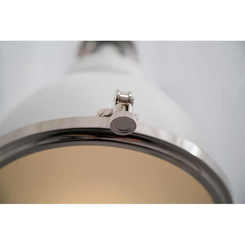 Massena 1 - Light Single Pendant, White Polished Nickel, Polished Nickel