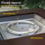 Table de foyer d'extérieur au propane en acier inoxydable avec couvercle-566918017-566918018