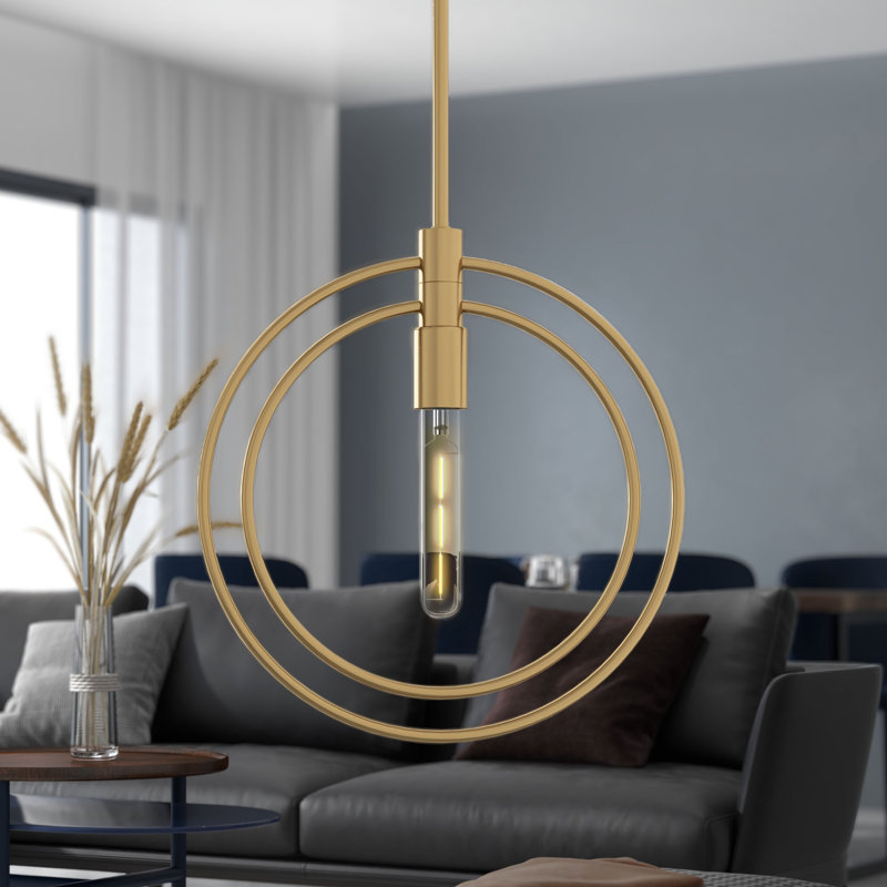 Nyla 15" Brass LED Single Light Pendant