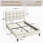 Size Modern Upholstered Bed Frame with Adjustable Square Tufted Headboard-93363910-99170189