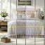 Ensemble d'édredon ferme en coton percale jaune