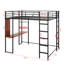Un lit mezzanine en métal équipé de deux tablettes et d'un bureau pour plus de rangement et de fonctionnalité-1359770893-1359770891