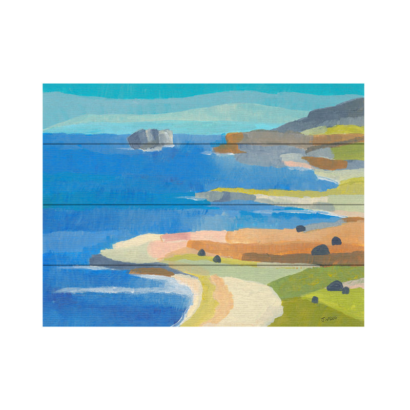 Jan Weiss Malin Head, Ireland Wood Slat Art, 12" H x 16" W