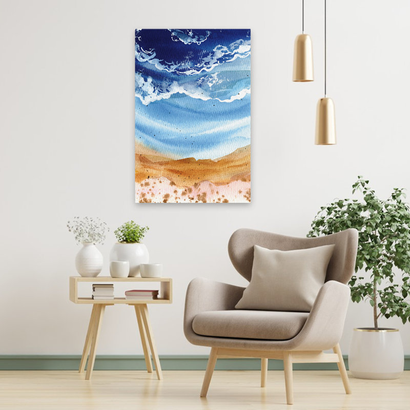 Beachy and Contemporary Serene Seaside, H 36 po x l 24 po