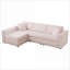 Canapés modulaires | Canapé modulaire en L 106,3 po à 4 places en bois massif pour chambre à coucher 106,3 po | Rose clair | Standard