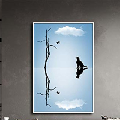IDEA4WALL Framed Canvas Wall Art For Living Room, Bedroom Sky Canvas Prints For Modern Home Decoration Ready To Hang