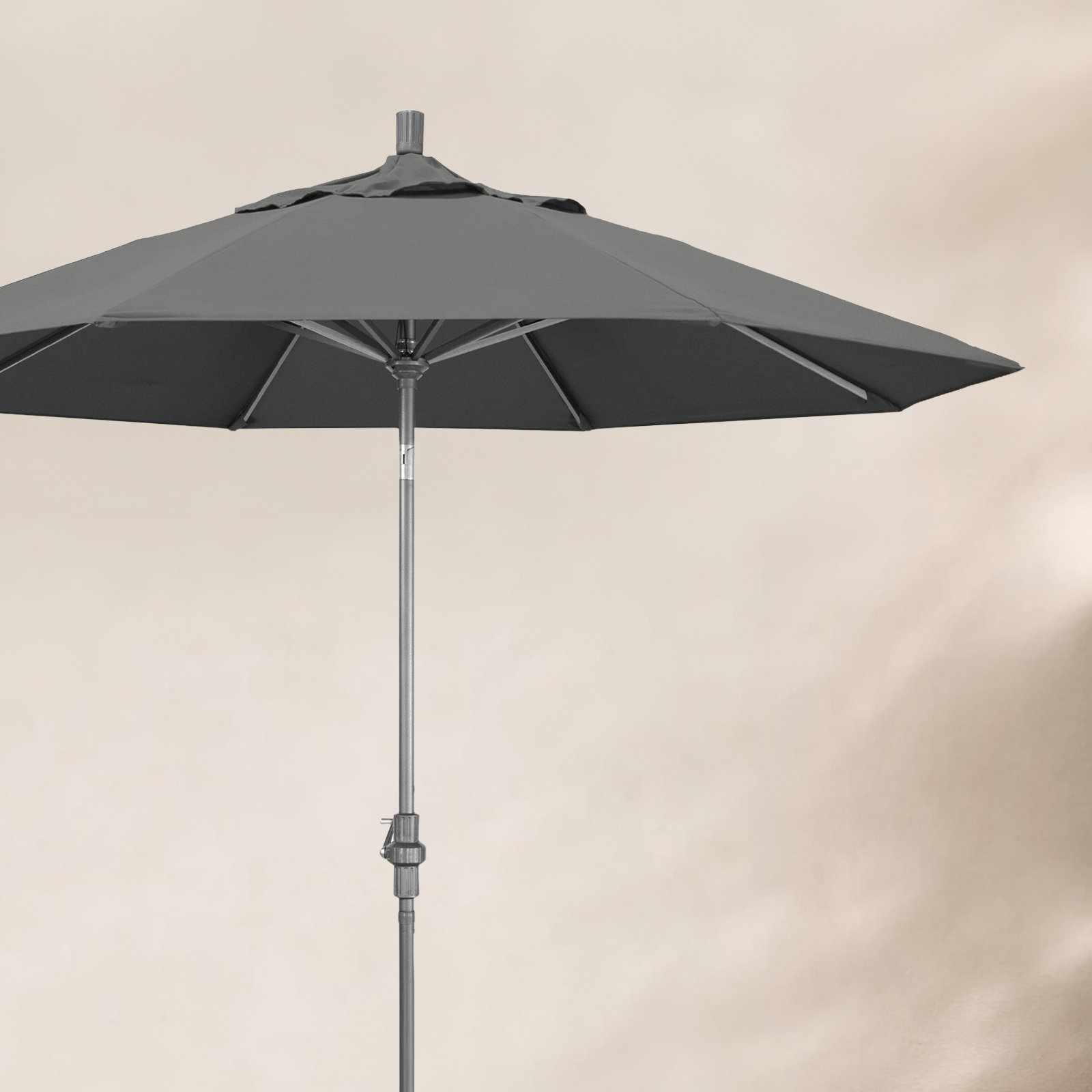 Romany 9' Sunbrella® Umbrella, Canvas Charcoal Sunbrella® Canvas