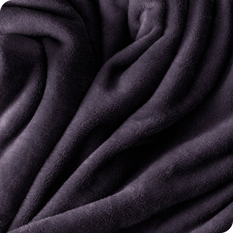 Bare Home Microplush Fleece Blanket - Fuzzy, Warm, Bed/Throw Blanket, Eggplant, King